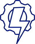 Lightning bolt inside gear